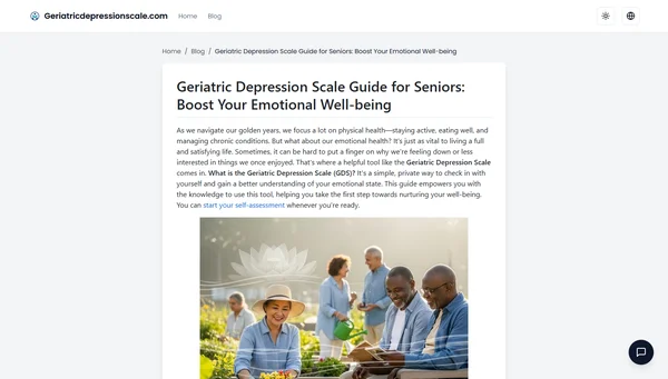 Geriatric Depression Scale Guide for Seniors: Boost Your Emotional Well-being