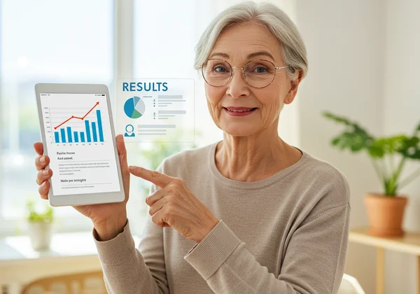 Empowered senior using a mental health assessment platform