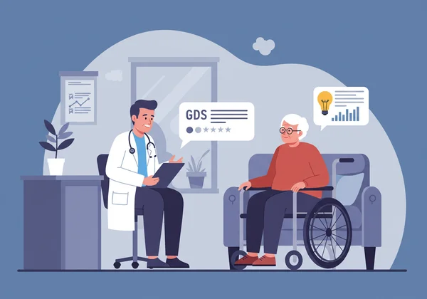 GDS score leads to talking with doctor or family
